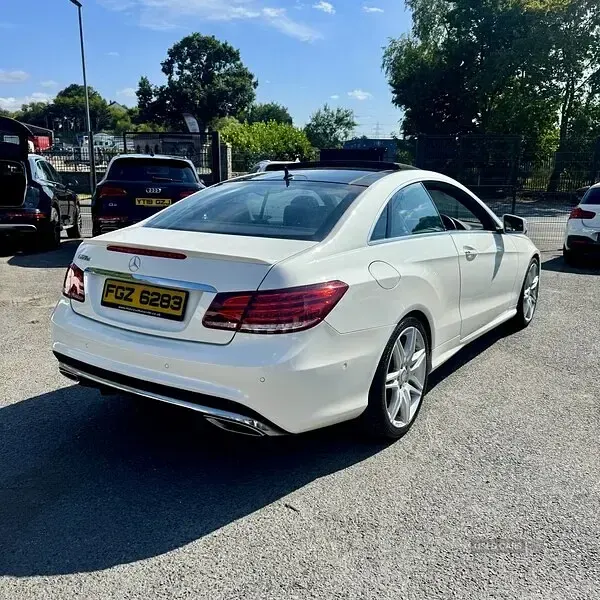 Used Mercedes E220 AMG line 177 HP (130 kW) 2017 White Coupe