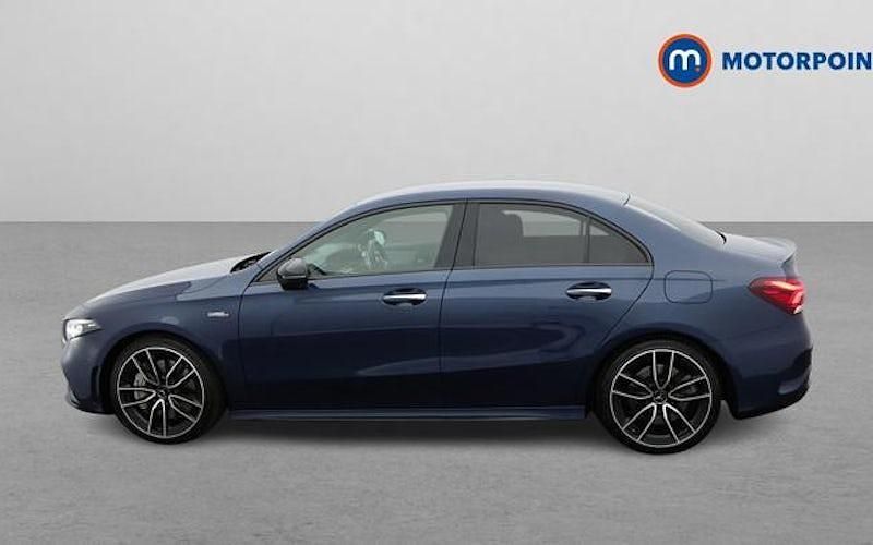 Used Mercedes A35 AMG Premium 306 HP (225 kW) 2021 Blue Sedan