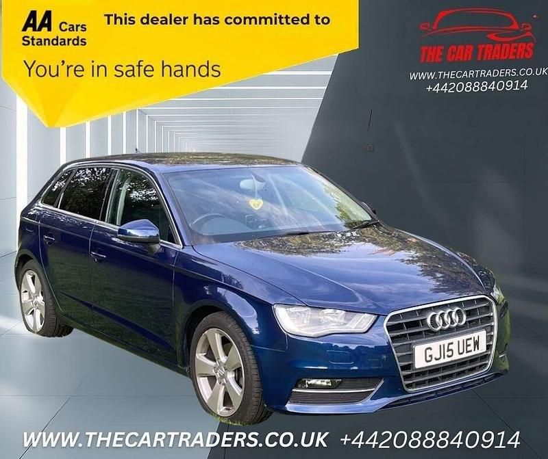 Blue Used 2015 Audi A3 Sportback Sport Hatchback | £9,988 (Fair price) - Image 1/4