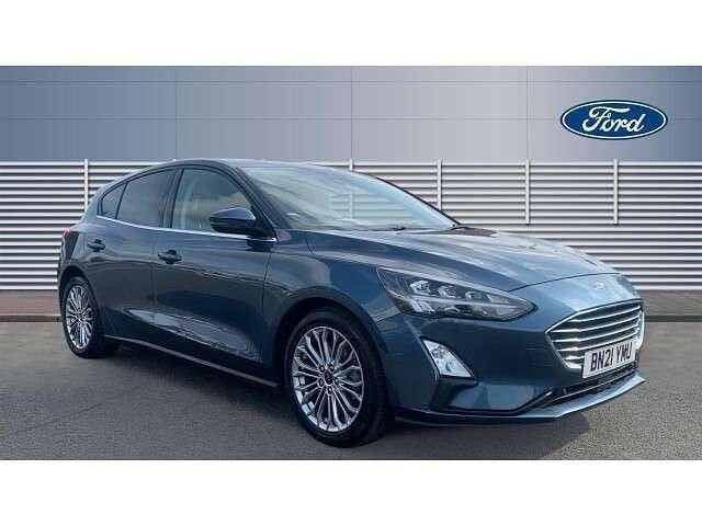 Blue Used 2021 Ford Focus Titanium X Hatchback | £13,486 (Good price) - Image 1/4