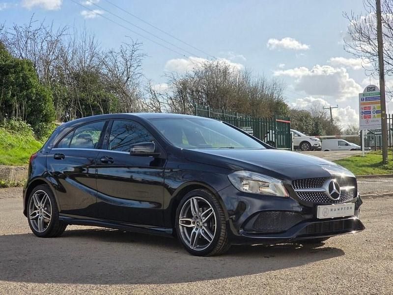 Used Mercedes A180 AMG line 109 HP (80 kW) 2018 Black Hatchback
