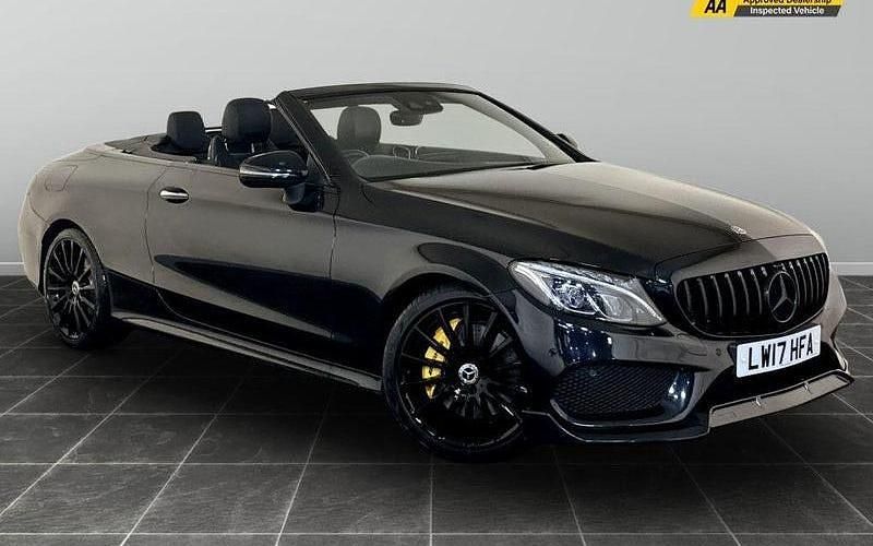 Black Used 2017 Mercedes C250 AMG Line Premium Plus Cabriolet | £12,795 (Good price) - Image 1/2