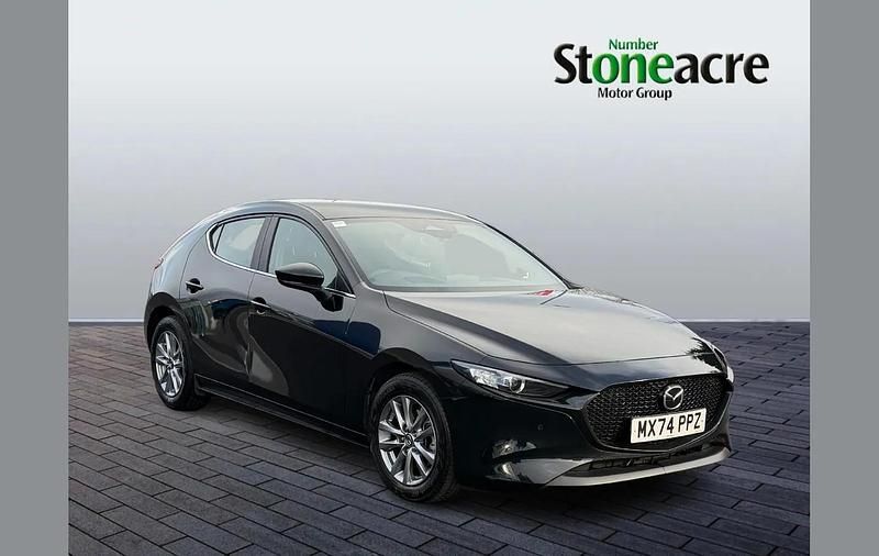 Black Used 2025 Mazda 3 Center-Line Hatchback | £17,995 (Good price) - Image 1/4