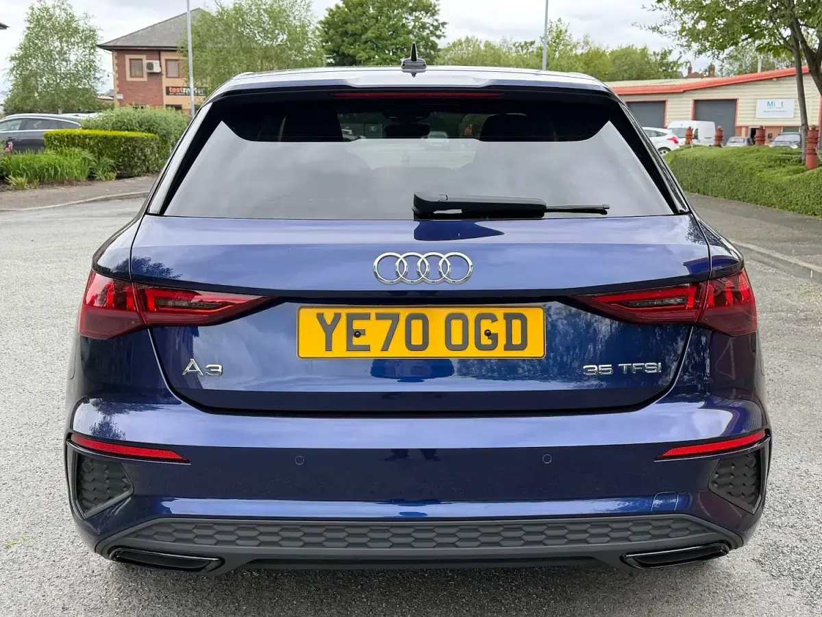 Used Audi A3 S-Line 150 HP (110 kW) 2020 Blue Sedan