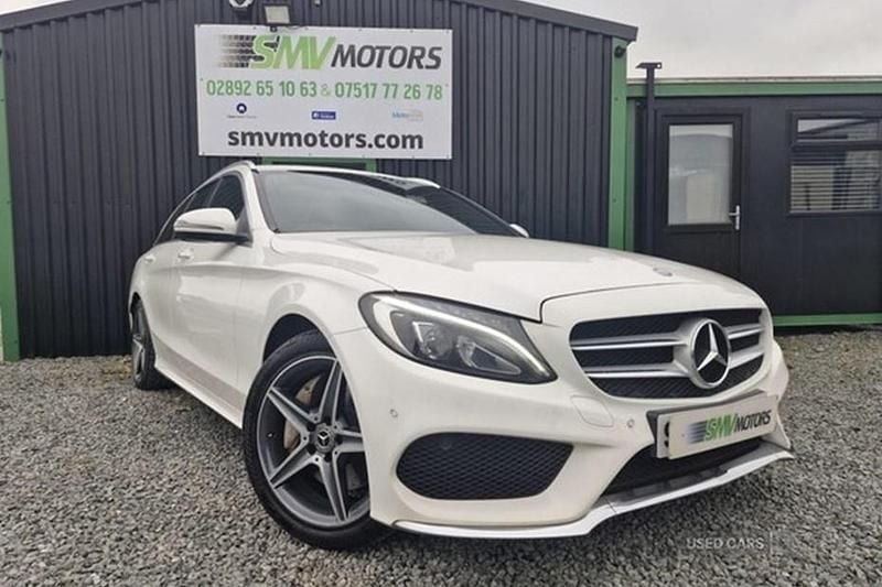 White Used 2016 Mercedes C250 AMG line Estate | £10,450 (Fair price) - Image 1/1