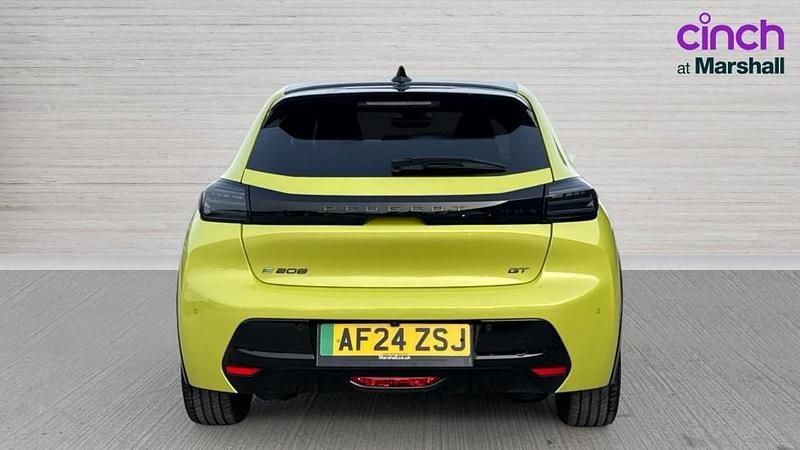 Used Peugeot e-208 GT 114 kW (156 HP) 2024 Yellow Hatchback