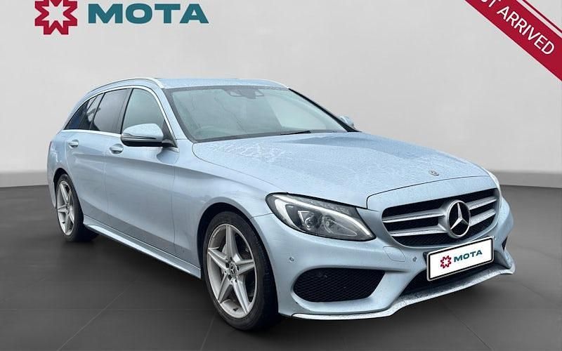 Used Mercedes C220 AMG line 170 HP (125 kW) 2018 Silver Estate
