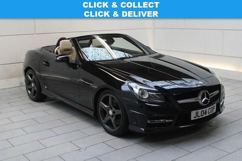 Black Used 2014 Mercedes SLK250 AMG Cabriolet | £7,550 (Good price) - Image 1/3