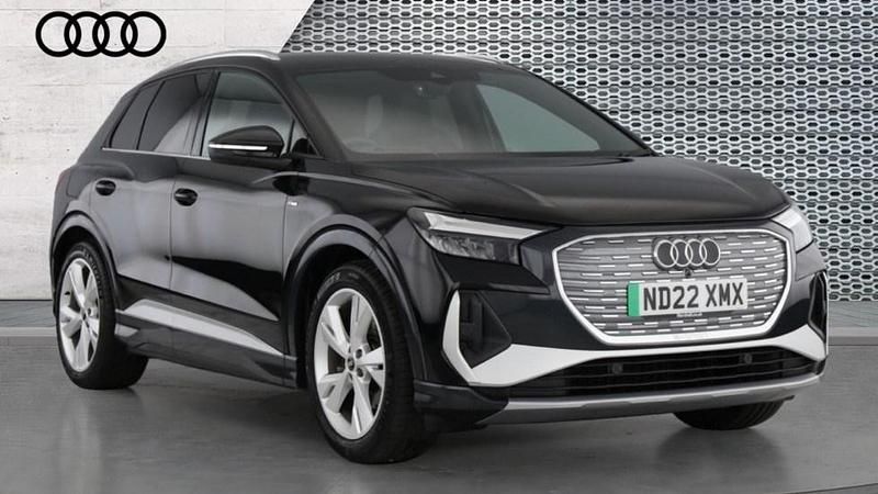 Black Used 2022 Audi Q4 e-tron S-Line SUV | £23,018 (Fair price) - Image 1/4