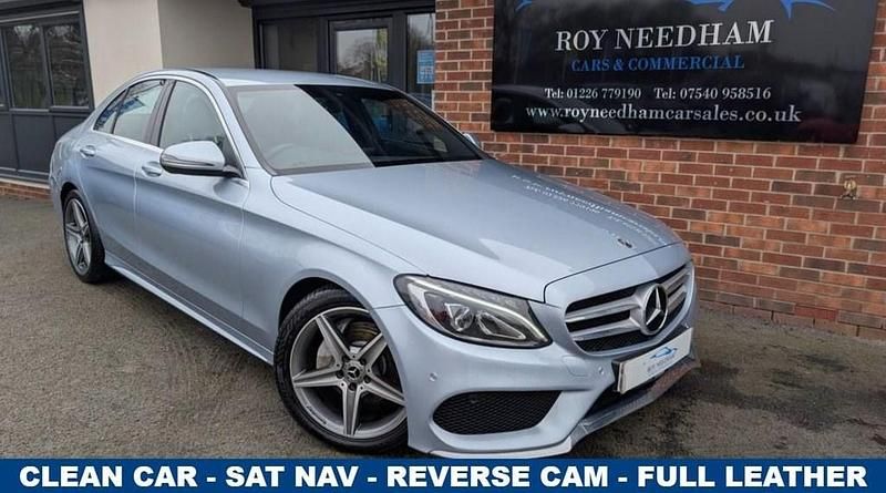 Used Mercedes C220 AMG line 170 HP (125 kW) 2018 Silver Sedan
