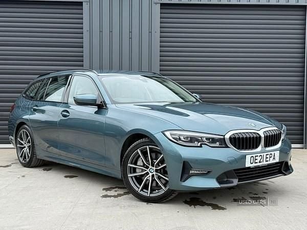 Blue Used 2021 BMW 330e Sport Line Estate | £20,350 (Good price) - Image 1/4
