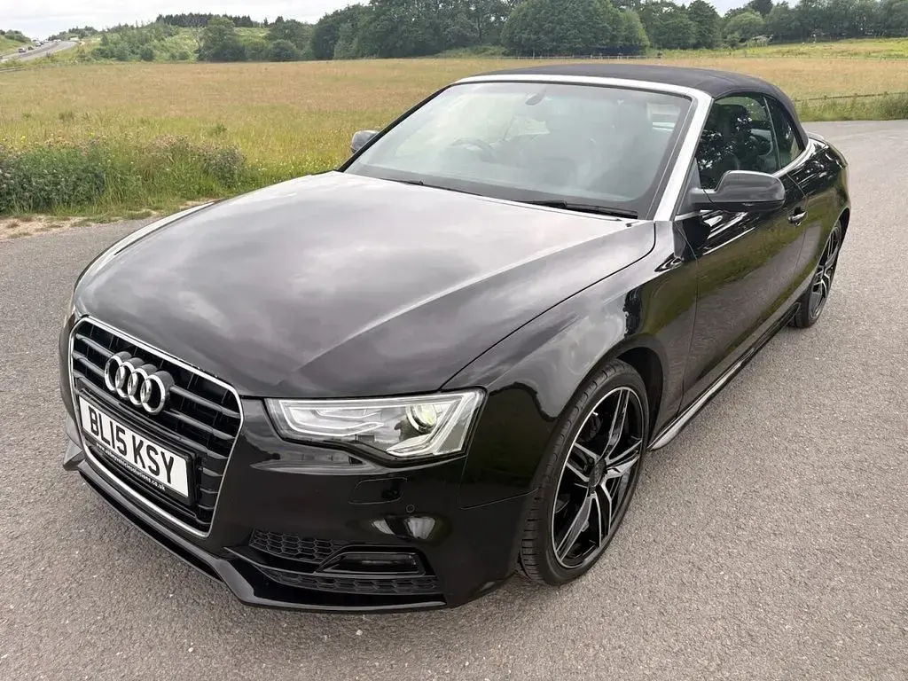 Used Audi A5 Cabriolet S-Line 177 HP (130 kW) 2015 Black Cabriolet