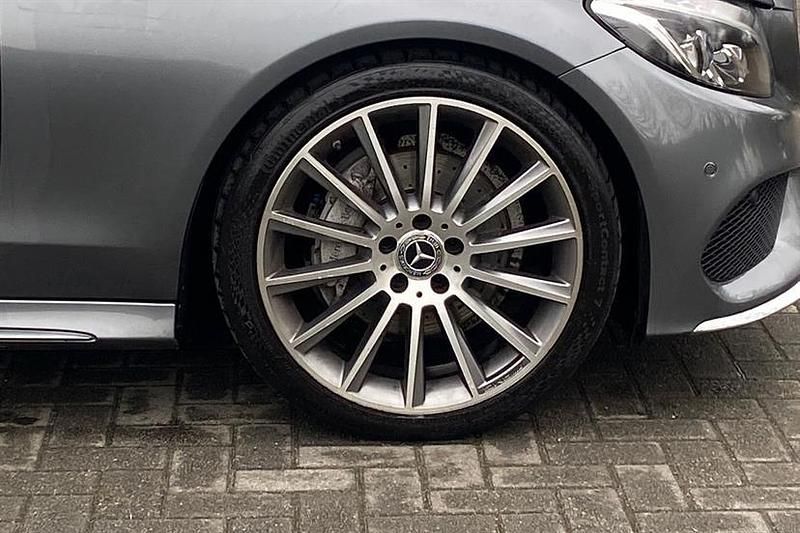 Used Mercedes C220 AMG Line Premium Plus 170 HP (125 kW) 2018 Selenite grey Cabriolet