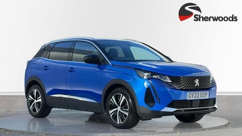 Blue Used 2022 Peugeot 3008 GT SUV | £15,499 (Good price) - Image 1/4