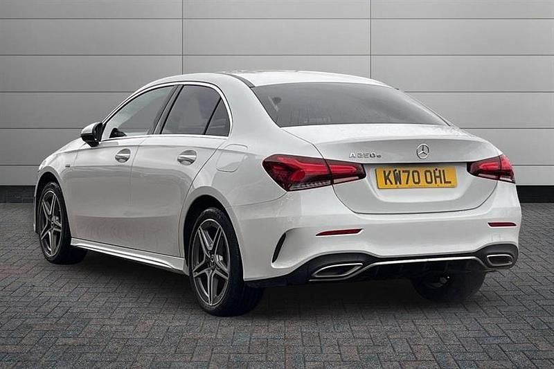 Used Mercedes A250 AMG line 218 HP (160 kW) 2020 Digital white Sedan