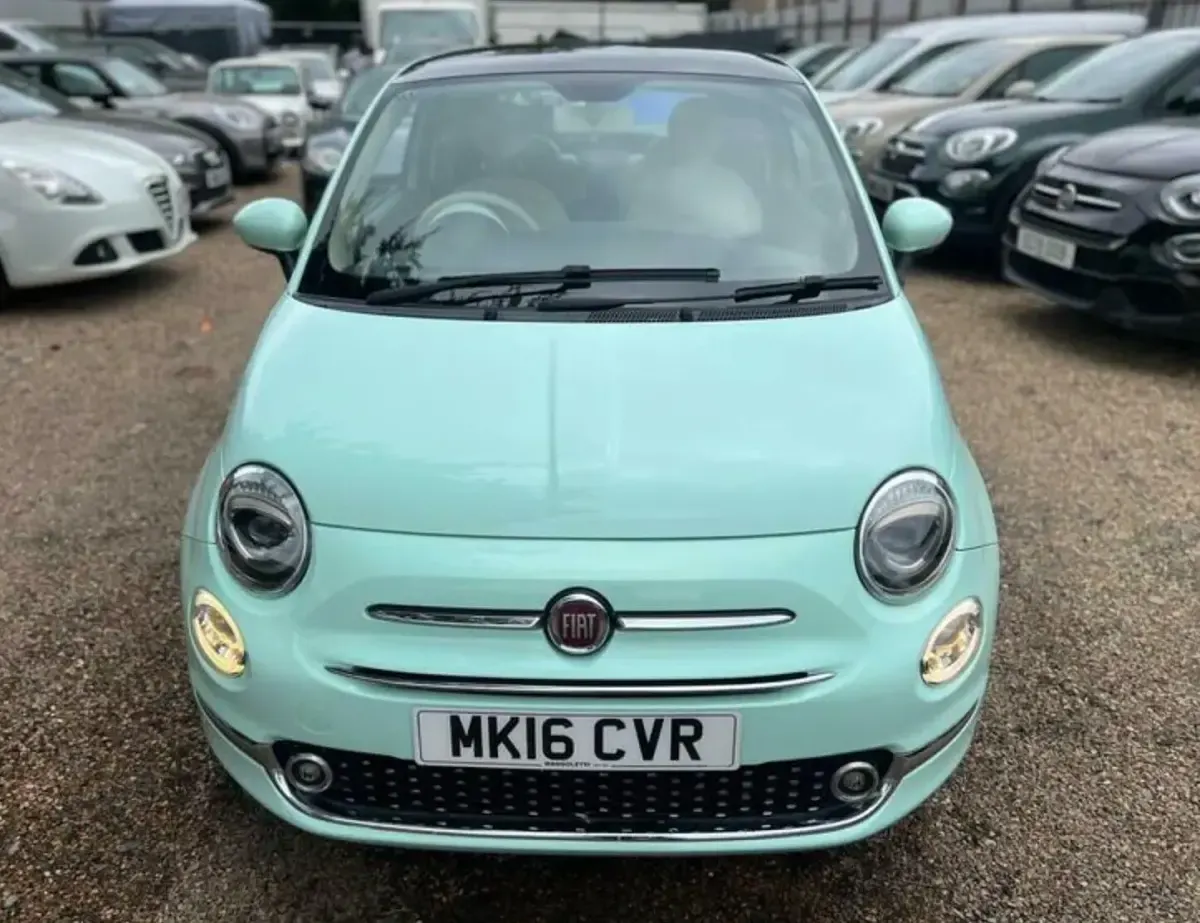 Used Fiat 500 Lounge 69 HP (50 kW) 2016 Green Hatchback