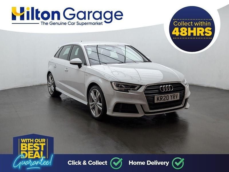 Used Audi A3 Sportback S-Line 150 HP (110 kW) 2020 White Hatchback