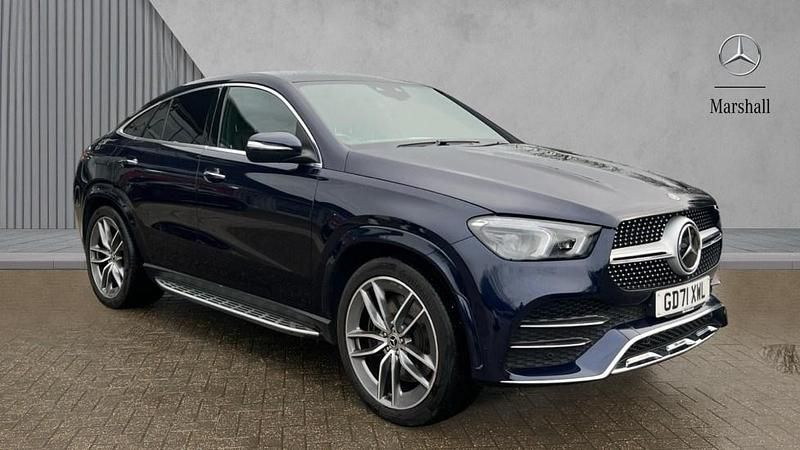Cavansite blue metallic Used 2021 Mercedes GLE350 AMG line Coupe | £45,480 (Fair price) - Image 1/4
