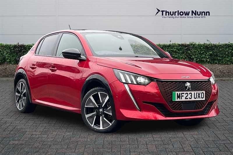 Used Peugeot e-208 Premium 100 kW (136 HP) 2023 Red Hatchback