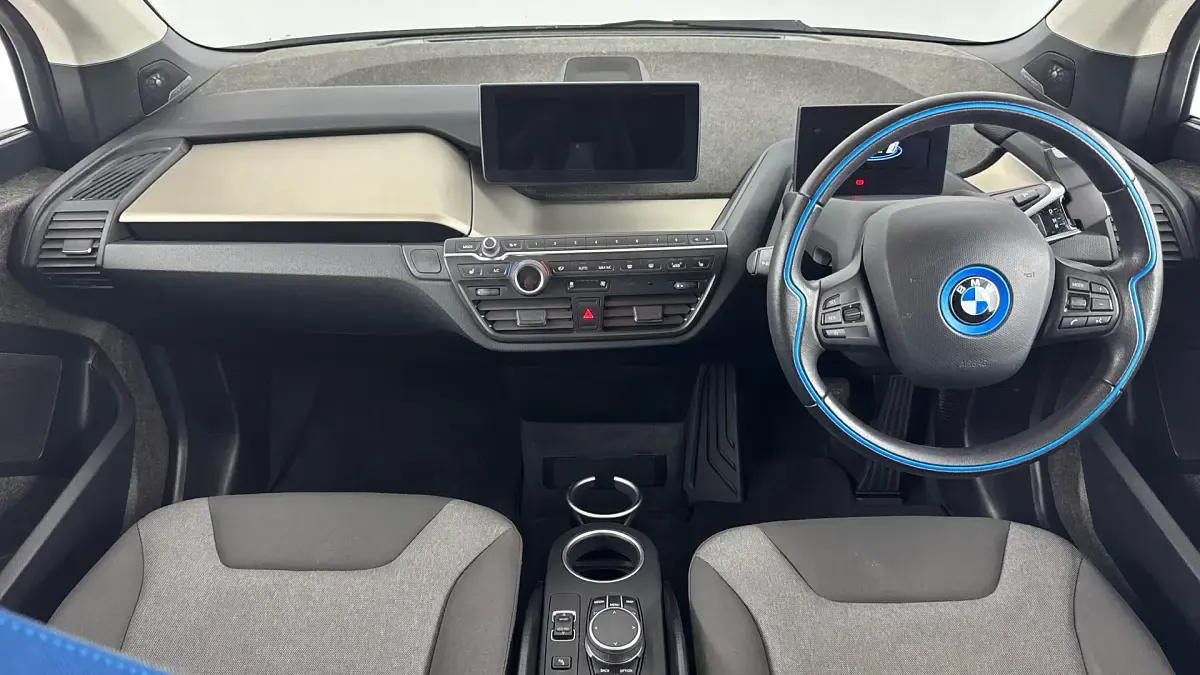 Used BMW i3 Comfort Edition 135 kW (184 HP) 2021 Fluid black with blue highlight Hatchback