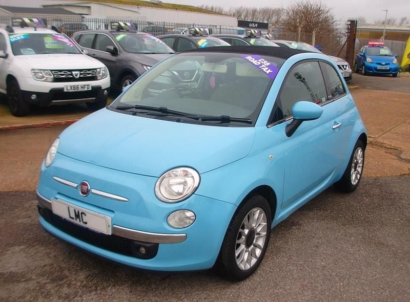 Used Fiat 500C Lounge 69 HP (50 kW) 2013 Blue Cabriolet
