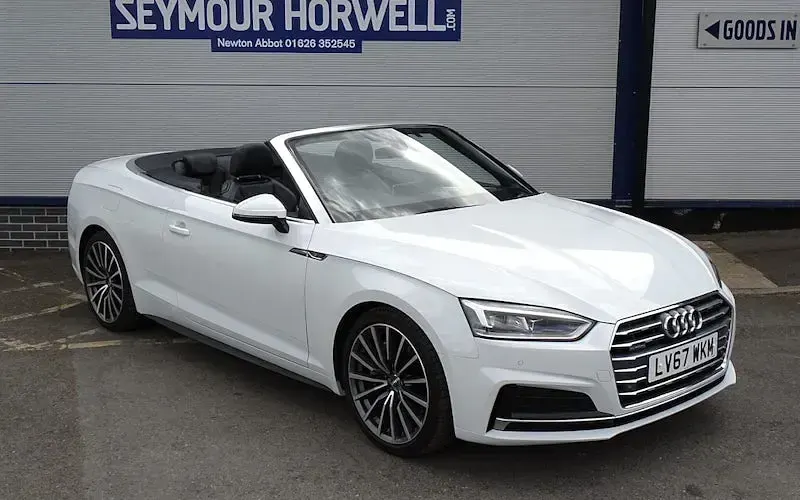 Used Audi A5 Cabriolet S-Line 252 HP (185 kW) 2017 White Cabriolet