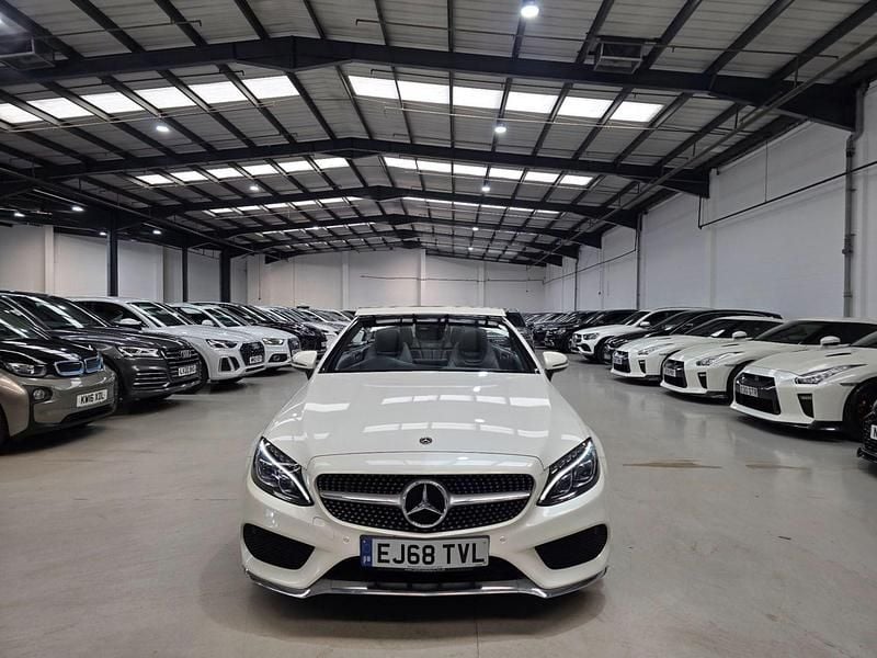 Used Mercedes C220 AMG line 170 HP (125 kW) 2018 White Cabriolet