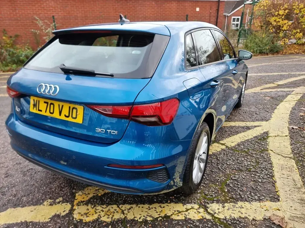 Used Audi A3 Sportback Comfort 150 HP (110 kW) 2020 Mettalic atoll blue Hatchback