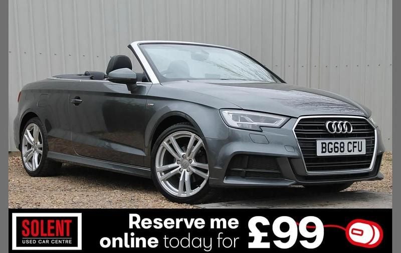 Used Audi A3 Cabriolet S-Line 150 HP (110 kW) 2018 Grey Cabriolet