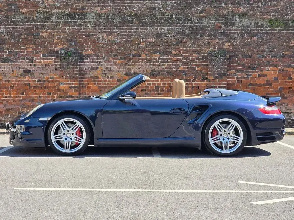 Used Porsche 997 Turbo 480 HP (353 kW) 2007 Blue Cabriolet