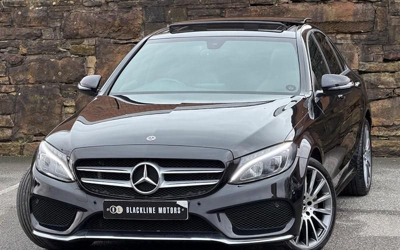 Used Mercedes C220 AMG Line Premium 170 HP (125 kW) 2018 Black Sedan