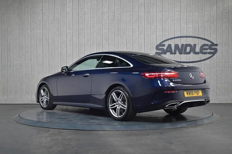 Used Mercedes E220 AMG Line Premium 194 HP (142 kW) 2018 Blue Coupe