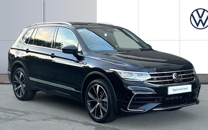 Black Used 2024 VW Tiguan Allspace R-line SUV | £35,796 (A bit pricey) - Image 1/4
