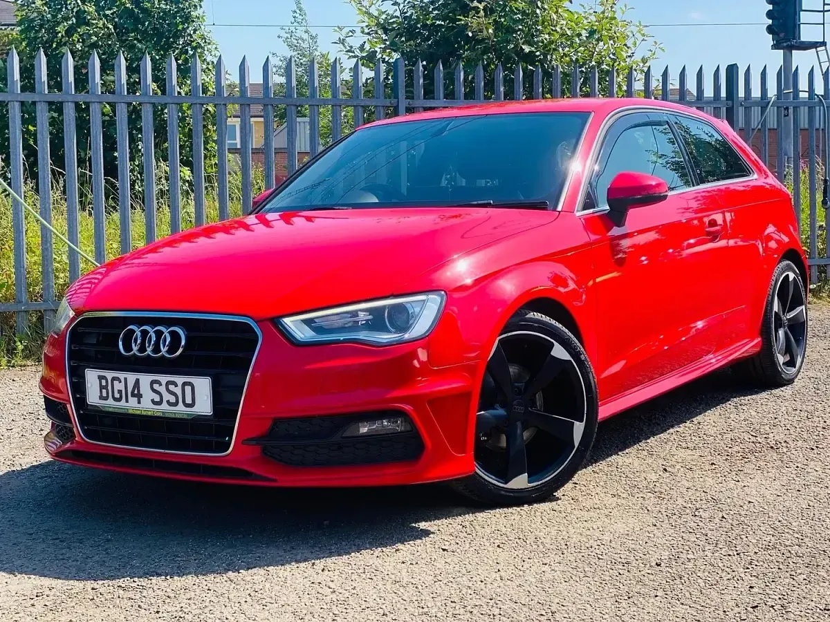 Used Audi A3 S-Line 2014 Red Hatchback