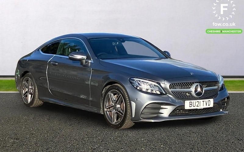 Used Mercedes C200 AMG line 184 HP (135 kW) 2021 Grey Coupe