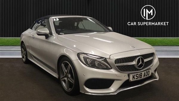 Silver Used 2018 Mercedes C220 AMG line Cabriolet | £17,485 (Fair price) - Image 1/1