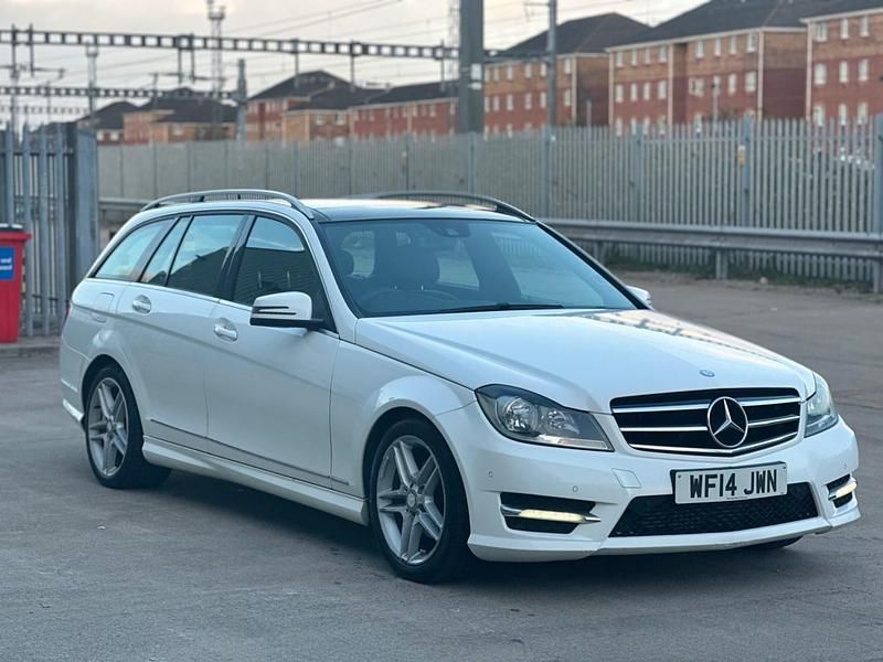 White Used 2014 Mercedes C220 Sport Edition Estate | £5,495 (Good price) - Image 1/4