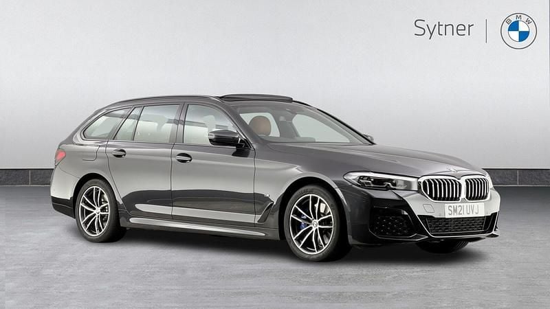 Grey Used 2021 BMW 530e M Sport Estate | £27,500 (Fair price) - Image 1/4