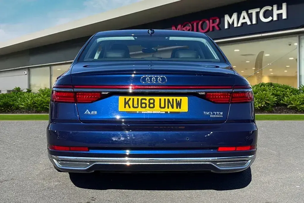 Begagnad Audi A8 Advanced 286 HK (210 kW) 2018 Blå Sedan