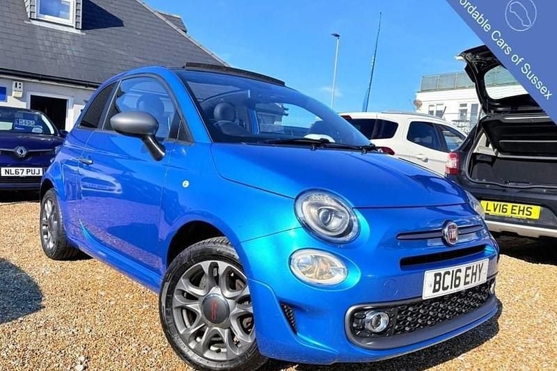 Used Fiat 500C S 69 HP (50 kW) 2016 Blue Cabriolet