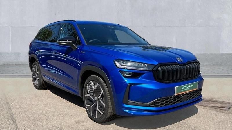Race blue Used 2025 Skoda Kodiaq SportLine SUV | £39,064 - Image 1/4