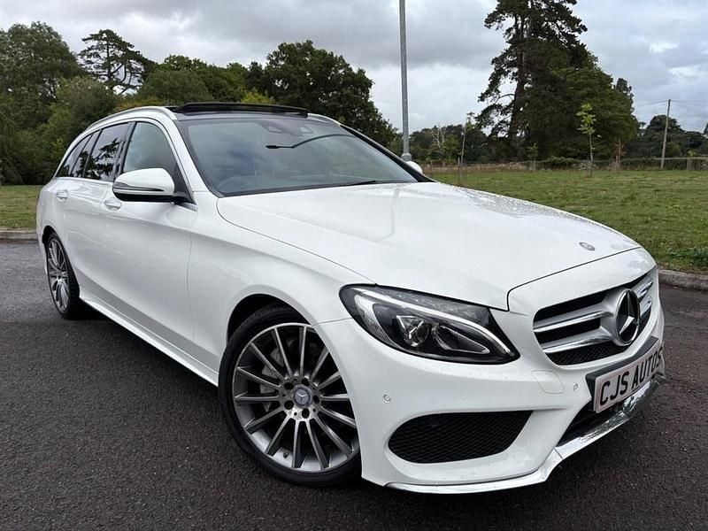White Used 2016 Mercedes C250 AMG Line Premium Plus Estate | £13,993 (Fair price) - Image 1/3
