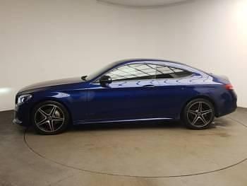 Used Mercedes C220 AMG line 170 HP (125 kW) 2017 Blue Coupe