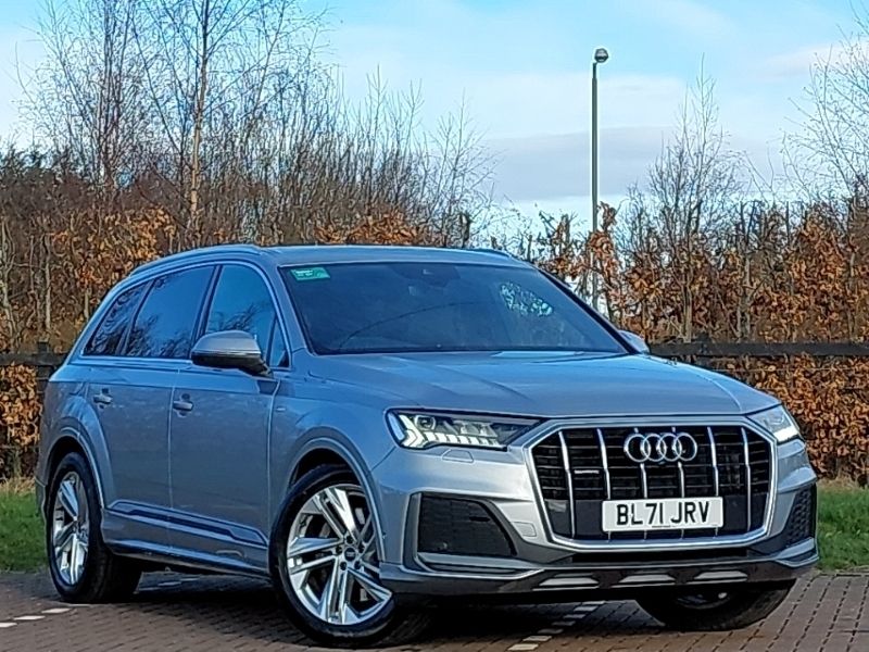 Silver Used 2021 Audi Q7 S-Line SUV | £39,998 (Good price) - Image 1/4