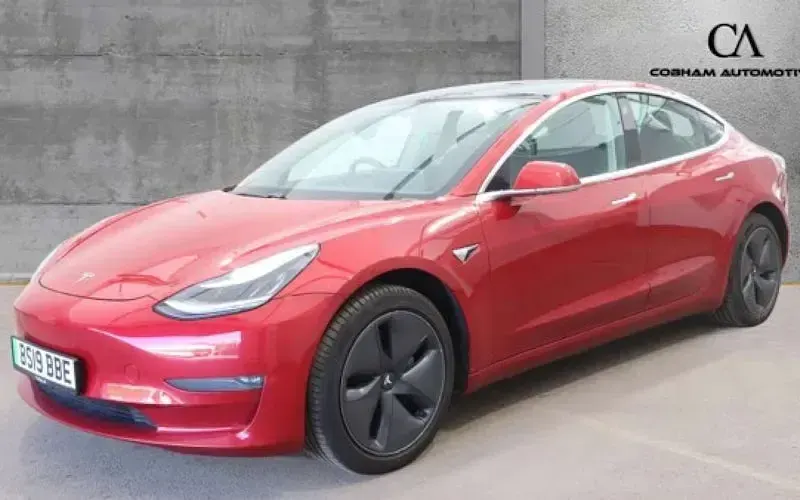 Used Tesla Model 3 Long Range AWD 258 kW (351 HP) 2019 Red Sedan