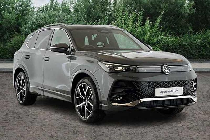 Grey Used 2025 VW Tiguan R-line SUV | £36,990 (Expensive) - Image 1/4