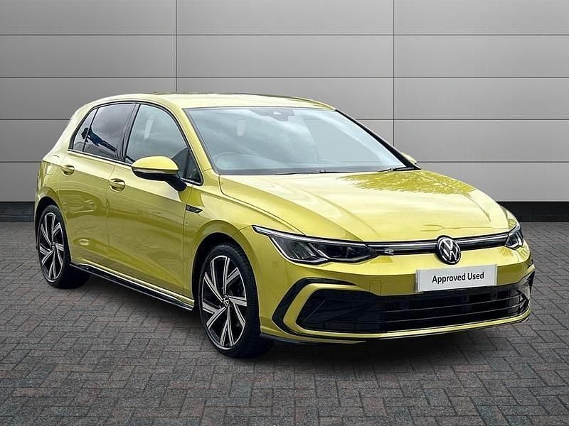 Yellow Used 2023 VW Golf VIII R-line Hatchback | £24,990 (A bit pricey) - Image 1/4