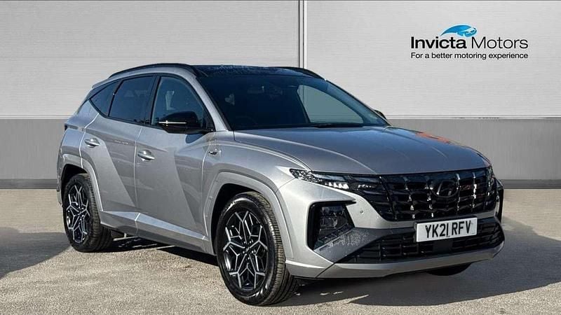 Shimmering silver metallic Used 2021 Hyundai Tucson N Line SUV | £18,400 (A bit pricey) - Image 1/4