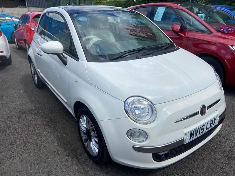 White Used 2015 Fiat 500 Lounge Hatchback | £5,790 (Good price) - Image 1/4