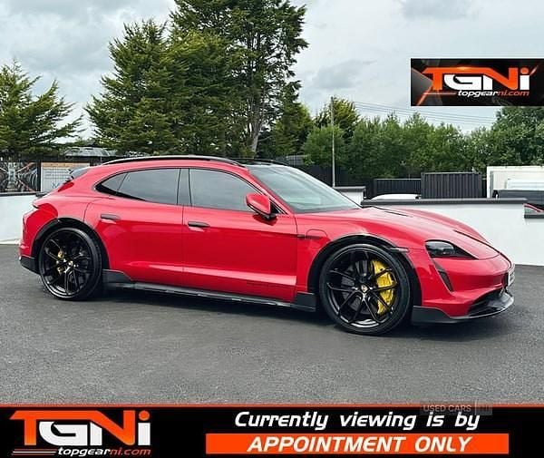 Red Used 2021 Porsche Taycan Cross Turismo Sedan | £64,995 (Good price) - Image 1/3
